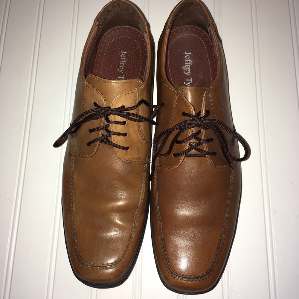 Jeffrey Tyler mens 12 brown leather Oxford shoes